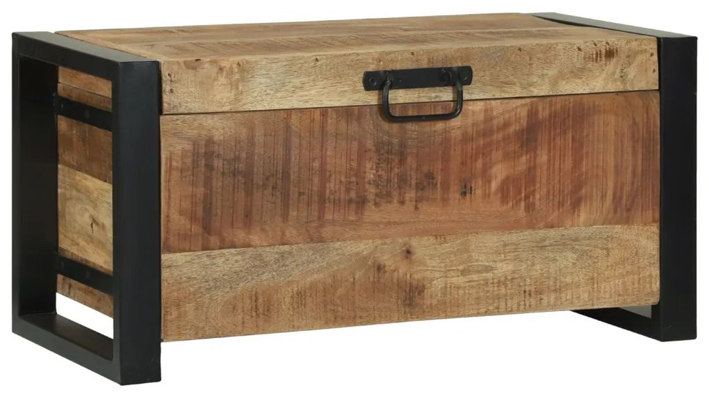 vidaXL Tárolódobozok tárolóval Barna 60 x 30 x 30 cm Tömör mangófa