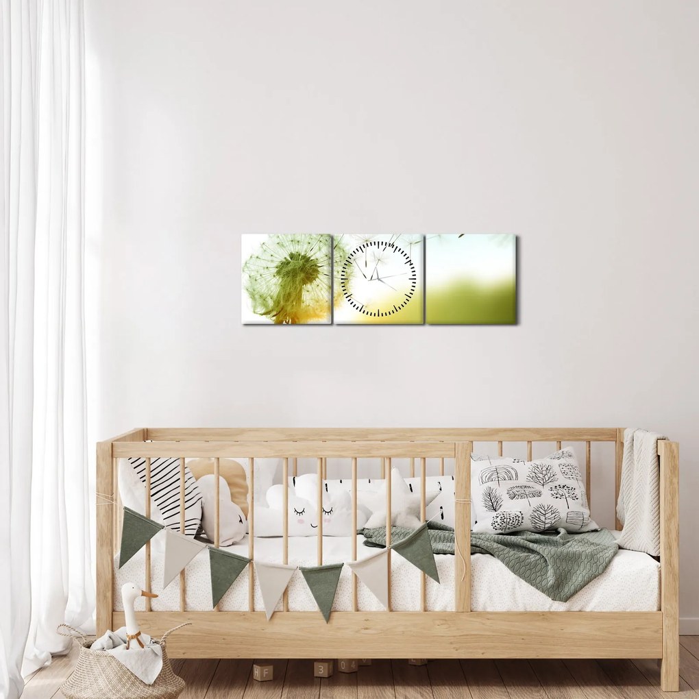 Kép - Pitypang a szélben (órával) (90x30 cm)