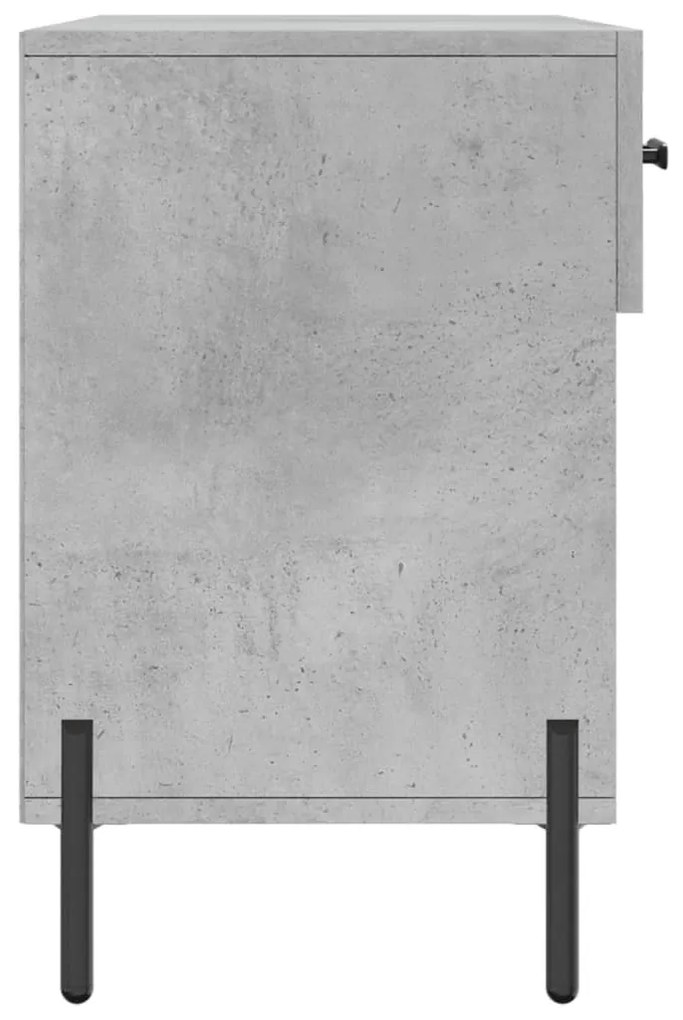 betonszürke szerelt fa cipőpolc 102 x 35 x 55 cm