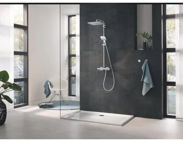 GROHE 26550000 - Kézi zuhany RAINSHOWER SMARTACTIVE 130 CUBE, fényes króm