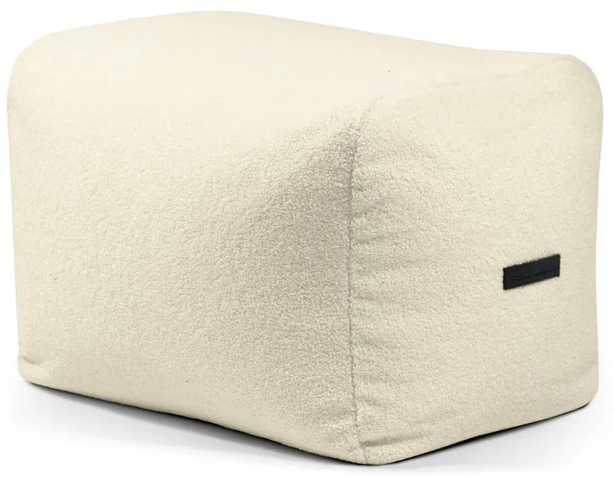 Krémszínű buklé babzsákfotel Plus 70 Lounge – SLOWDOWN