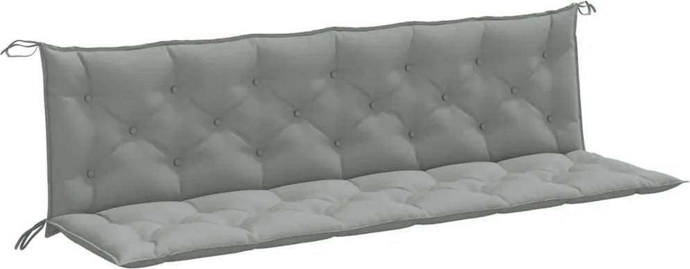 vidaXL 2 db melange világosszürke szövet kerti padpárna 200 x 50 x 7cm