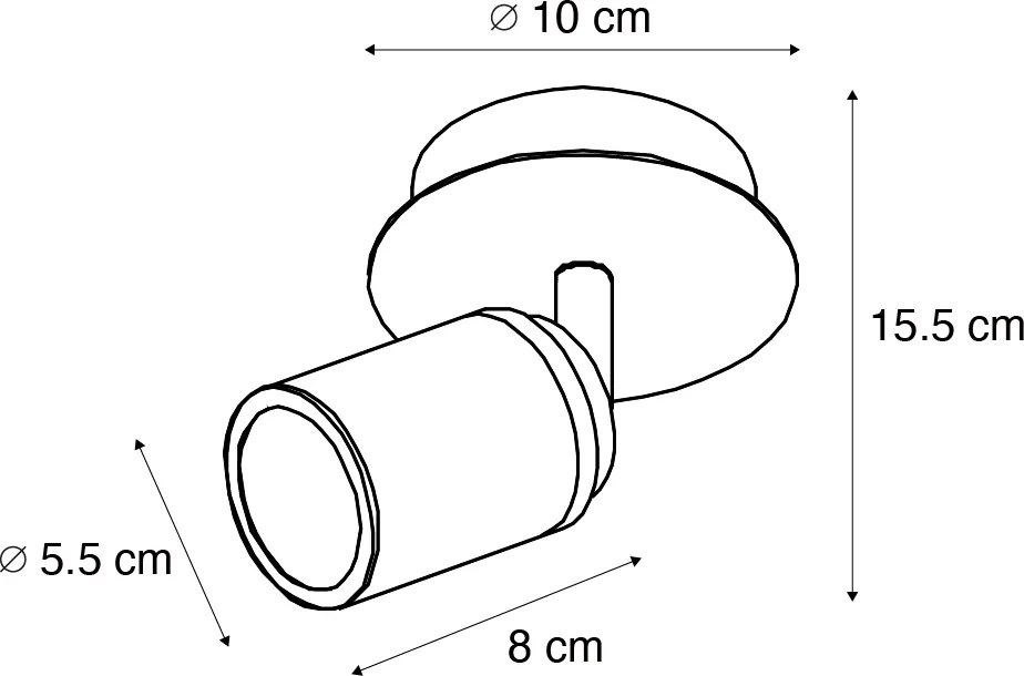 Modern fürdőszobai spotlámpa fehér IP44 - Ducha