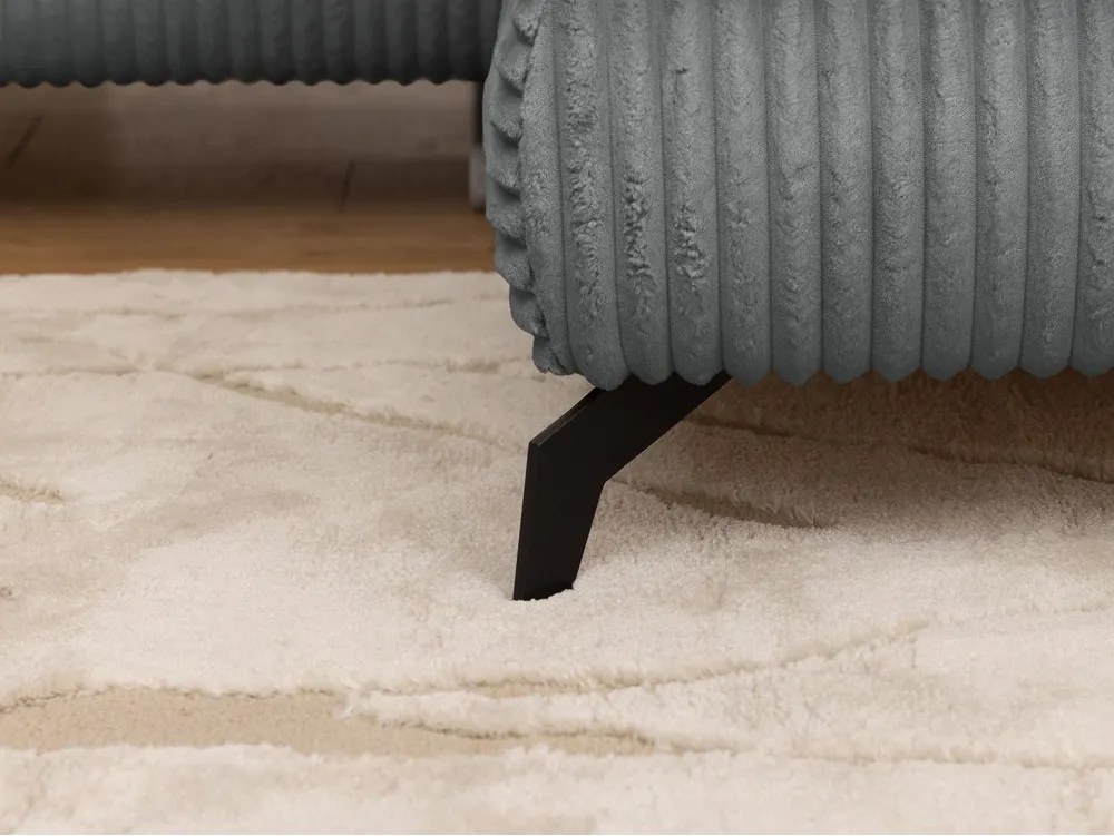 Szürke kordbársony sarokkanapé (jobb oldali-L alakú) Marbeya – Ropez