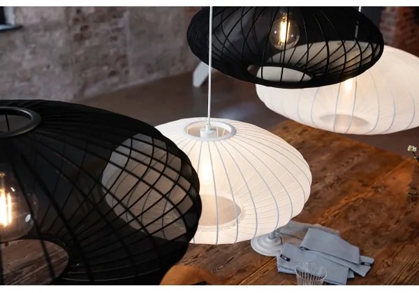 Markslöjd 108793 - Csillár zsinóron FORENCE 1xE27/40W/230V átm. 60 cm fekete