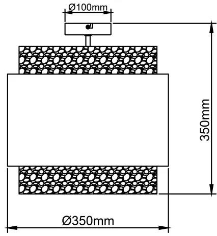 Brilliant - Mennyezeti lámpa WATERLILLY 2xE27/60W/230V átm. 35 cm krémes
