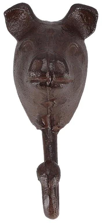 Öntöttvas akasztó, malacos, 7 x 14 cm
