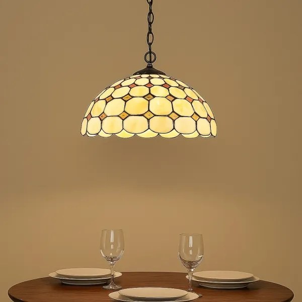 Brilagi - Tiffany vitrázs csillár láncon DORAN 2xE27/60W/230V
