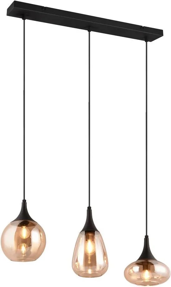TRIO 317000313 LUMINA Többágú Függesztett Lámpa Fekete E14 IP20