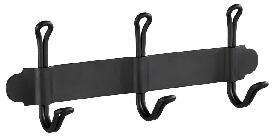 Nostalgia fekete hármas öntapadós fali akasztó - Wenko