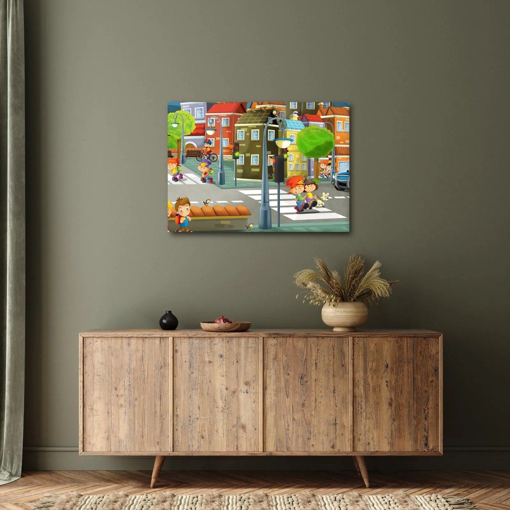 Kép - gyermek város (70x50 cm)