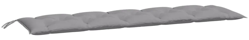 2 db szürke oxford szövet kerti padpárna 180 x 50 x 7 cm