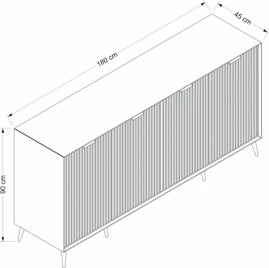 Komód, 180 cm – TR506MNR1317