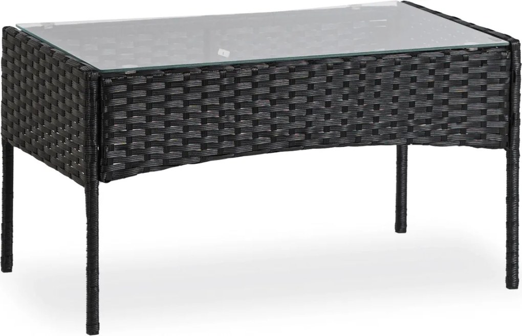 Zestaw Mebli Ogrodowych MISSISIPI Czarny/Beżowy