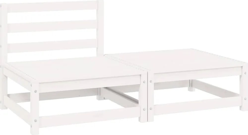 vidaXL 2 részes fehér tömör fenyőfa kerti bútorgarnitúra