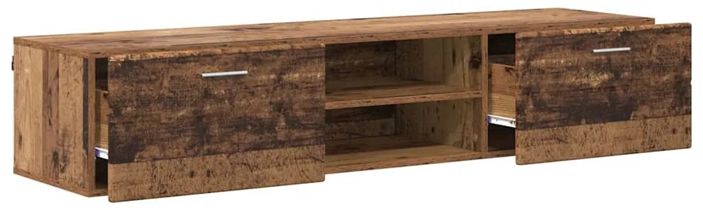 TV szekrény fiókkal polcokkal Régi fa 150 x 39 x 30 cm Faanyag