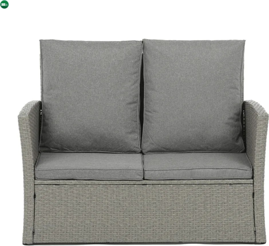 Kerti ülőgarnitúra, polyrattan, szürke, AZS-A1523 GREY
