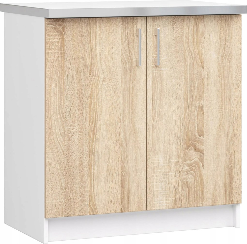 Konyhaszekrény Lima S 80cm 2D fehér-sonoma Akd