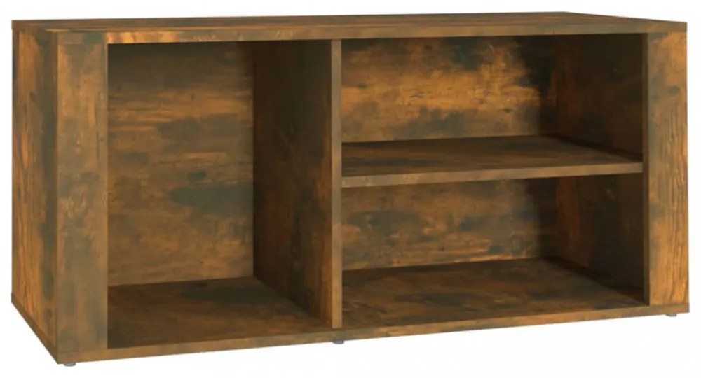 füstös tölgy színű szerelt fa cipősszekrény 100 x 35 x 45 cm