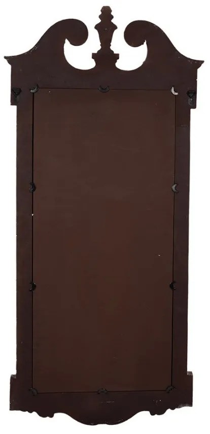 Erősen antikolt zöld vintage fali tükör 65x145 cm