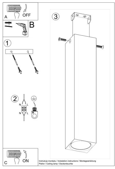 Sollux SL.1041 - Spotlámpa KEKE 1xGU10/40W/230V 30 cm tölgy