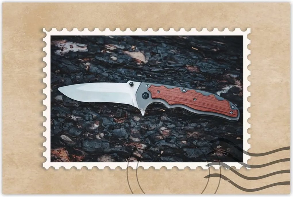 Poszterek 60x40 Barna túlélő kés