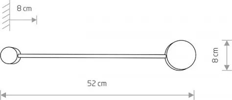Fali Lámpa Fekete ORBIT
