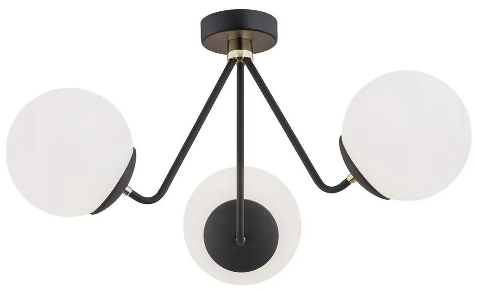 Argon 1478 - Felületre szerelhető csillár TOMAR 3xE27/15W/230V fekete