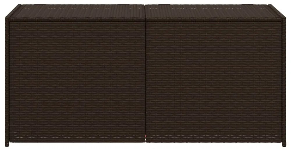 barna polyrattan kerti tárolóláda 283 L