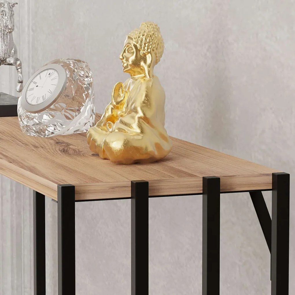 Konzolasztal, atlanti fenyő, 90x26x74 cm