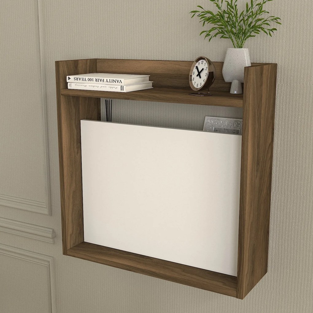 Íróasztal Laptop - White, Walnut