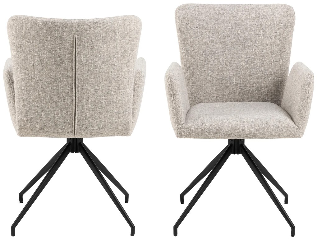 MAZZONI EXPORT SARETTA Beige Melanzs (Java 196 szövet) - MODERN KÁRPITOZOTT FORGÓSZÉK NAPPALIBA/ÉTKEZŐBE/LOFT IRODÁBA