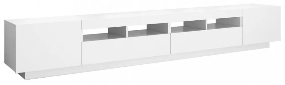 fehér TV-szekrény LED-lámpákkal 260 x 35 x 40 cm