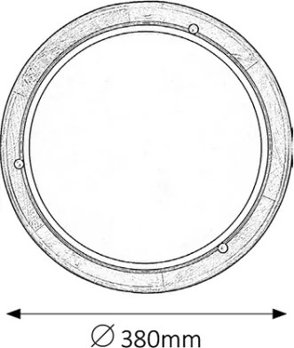 Brilagi - ORBIS mennyezeti lámpatest 2x E27/60W/230V, átm. 38 cm, fenyő