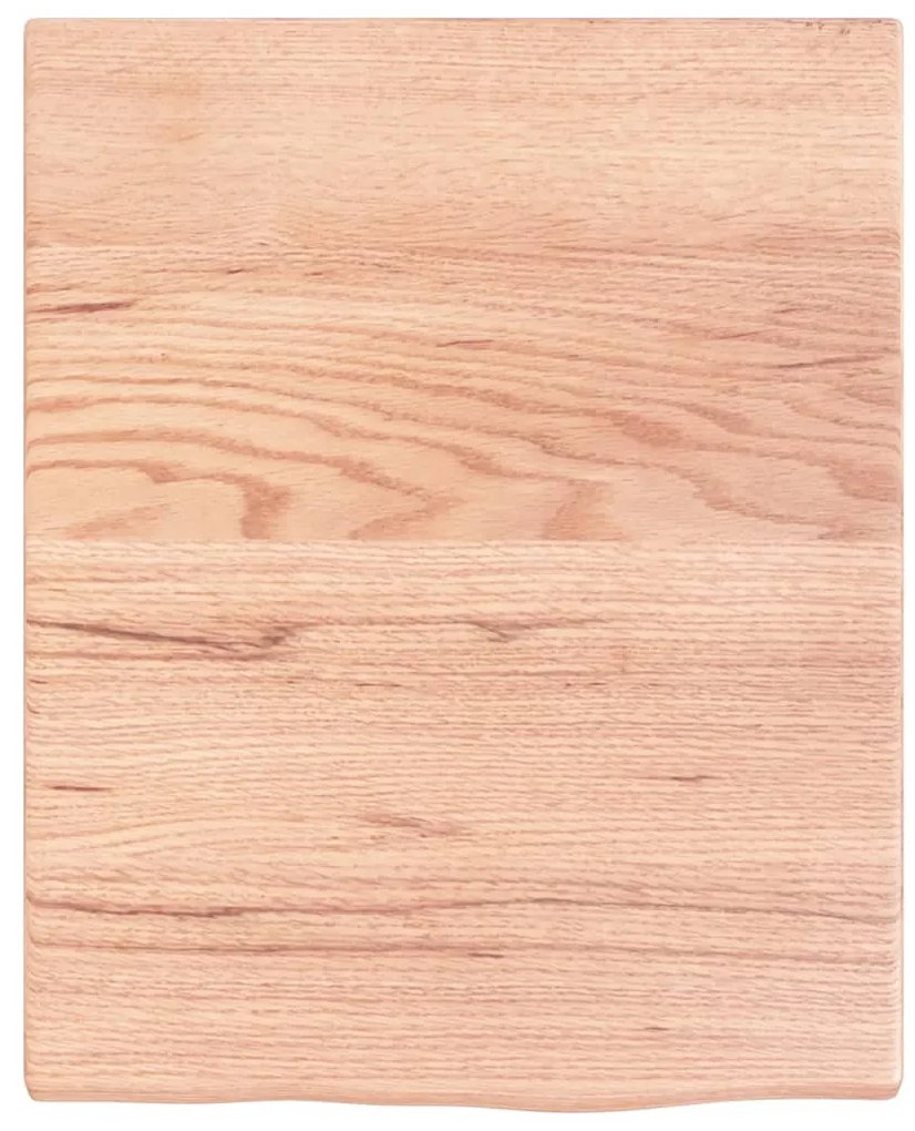 világosbarna kezelt tömör fa fürdőszobai pult 40x50x2 cm