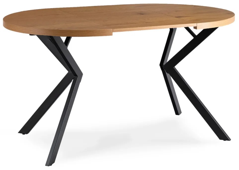 Bővíthető Étkezőasztal Arany/Fekete Színben. DORIAN 80-160 cm