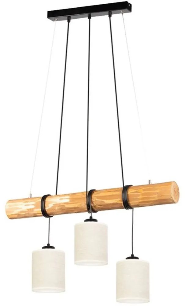 Spot-Light 68869351 - Zsinóros csillár TRENO 3xE27/25W/230V fenyő