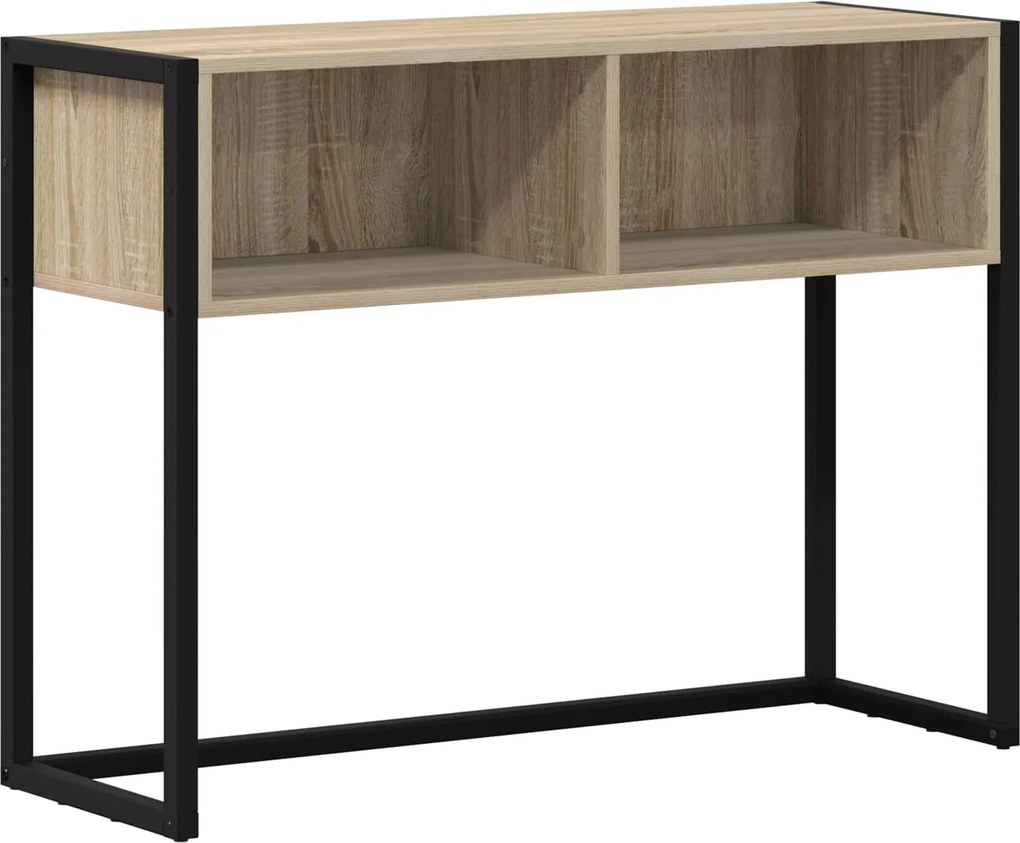 vidaXL Végasztal tárolóval Sonoma 100 x 36 x 75 cm Faanyag