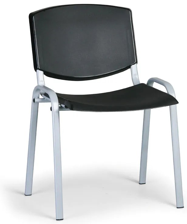 Design konferencia szék - szürke lábak, fekete