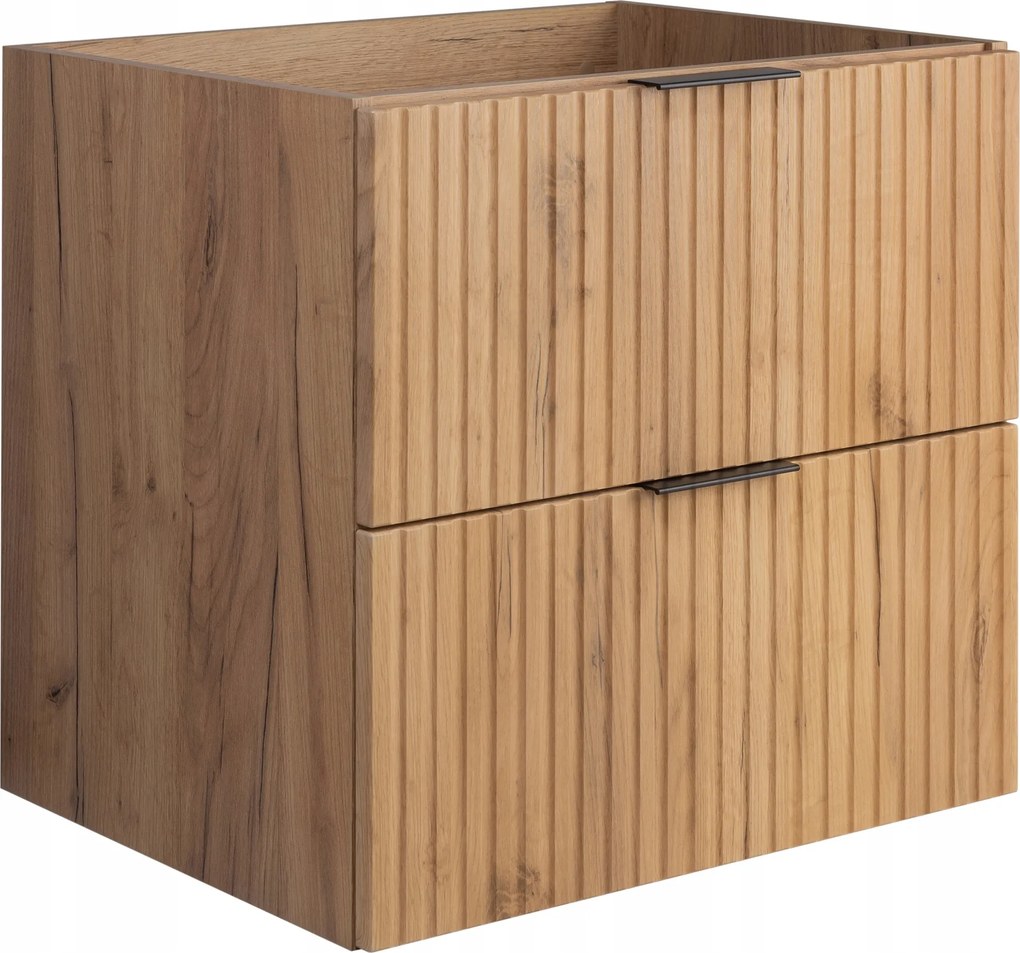 Fürdőszoba szekrény mosdó alá akasztható 60 tölgy divatos Mdf front