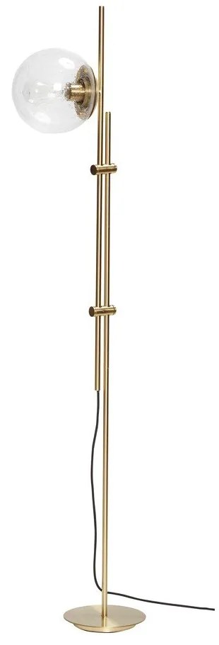 Sárgaréz színű állólámpa üveg búrával (magasság 147 cm) Bubble – Hübsch