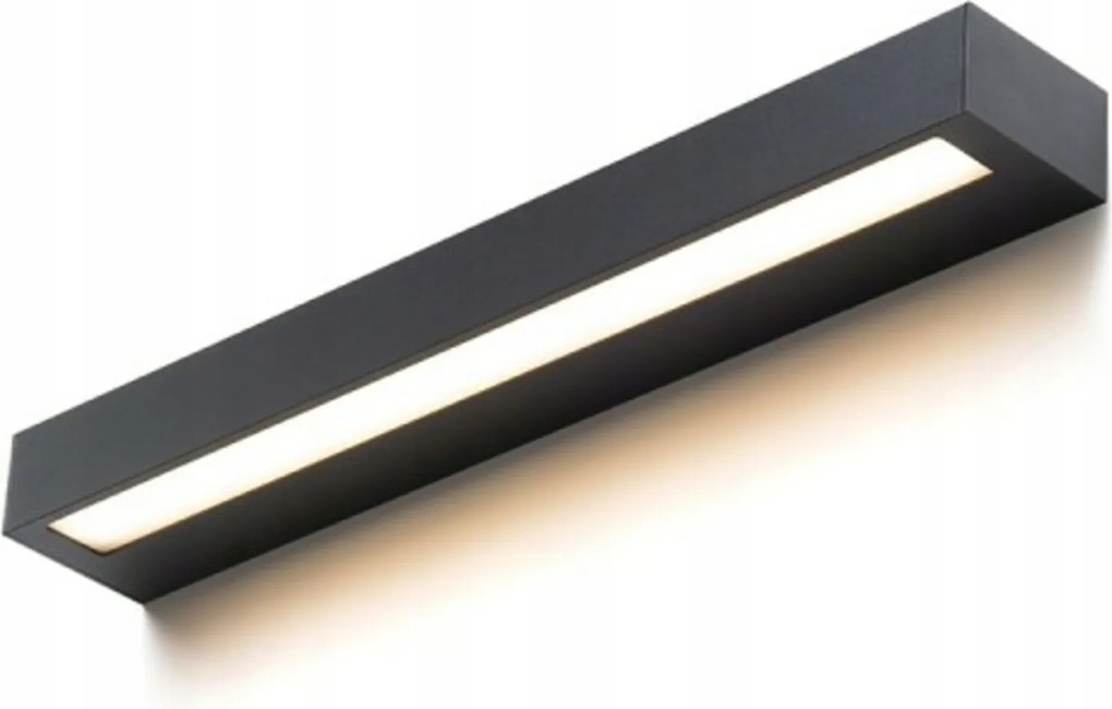Led fali lámpa Rendl Aster 50 fekete, IP65, 2x10W, 3000K, 500 mm