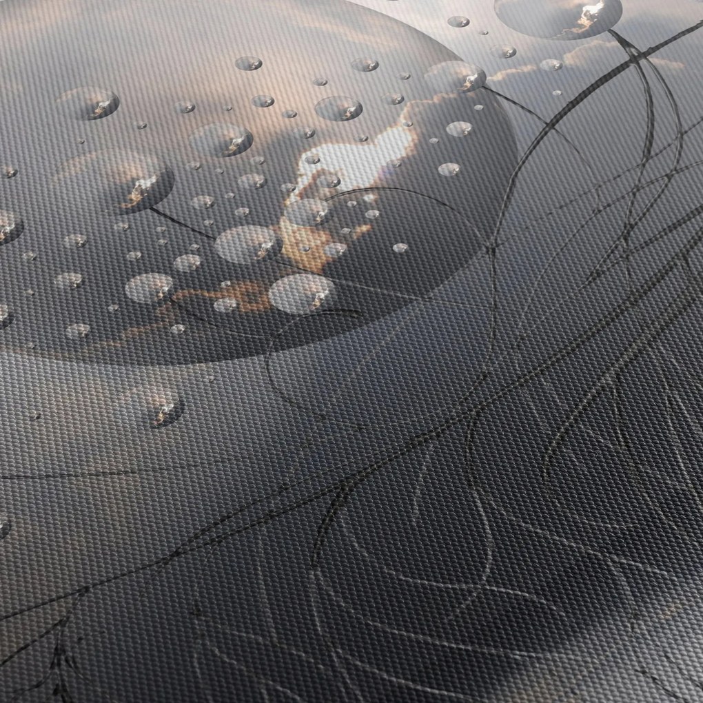 Absztrakt gömbök képe (120x50 cm)