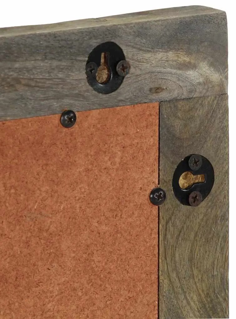 fürdőszoba tükör 50x2,5x70 cm tömörfa mangó szürke