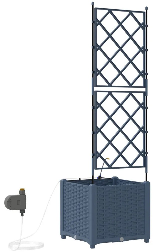 Kerti ültetők Szürke 40 x 40 x 142 cm Acél