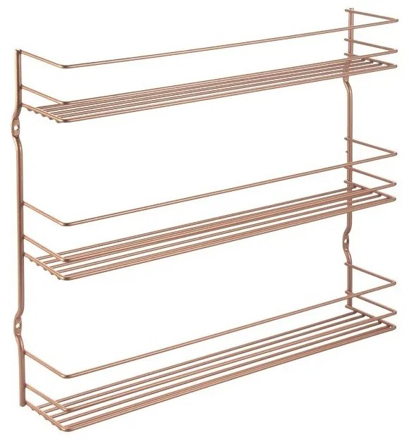 Sárgaréz színű háromszintes fűszertartó polc - Metaltex