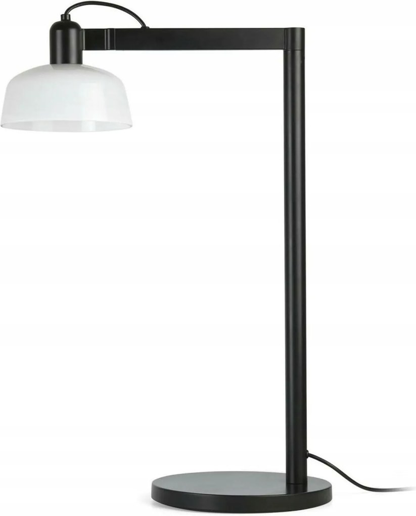Faro Tatawin asztali lámpa, E27, 15W, fekete/opál, magasság 57,5 cm, üveg