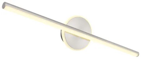 Globo 41924N Fali könnyű fém nikkel matt, akril fehér, IP44, szélesség x magasság: 608x130 mm, Mélység: 74 mm, LED 10W 230V, 980lm forrás, 720lm kimenet, 4000K