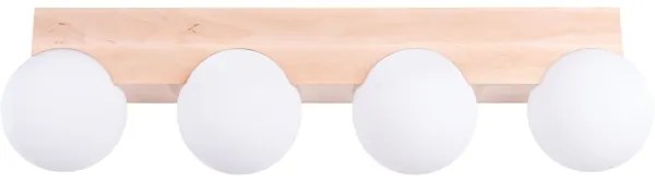 Sollux SL.1685 - Mennyezeti lámpa BULBO 4xG9/8W/230V bükkfa/fehér