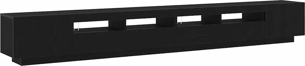 vidaXL TV szekrény garnitúra 3 pcs Fekete 300 x 35 x 40 cm Faanyag